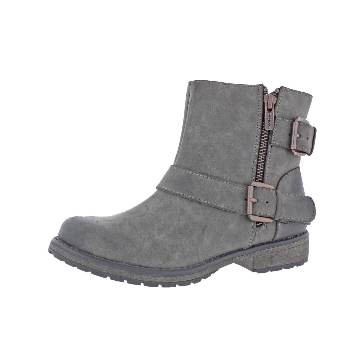 Shop Roxy Womens Ramona Ankle Boots Leather Motorcycle Overstock