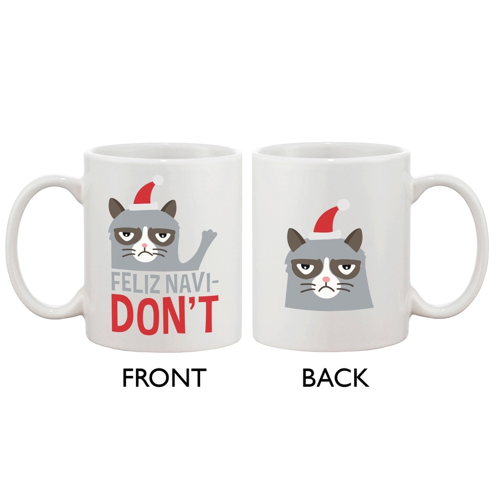 Cute Grumpy Cat Holiday Coffee Mug Feliz Navidon T Funny Cute Grumpy Cat Holiday Coffee Mug Feliz Navidon T Funny Cup On Free Shipping Orders Over 45 14517942