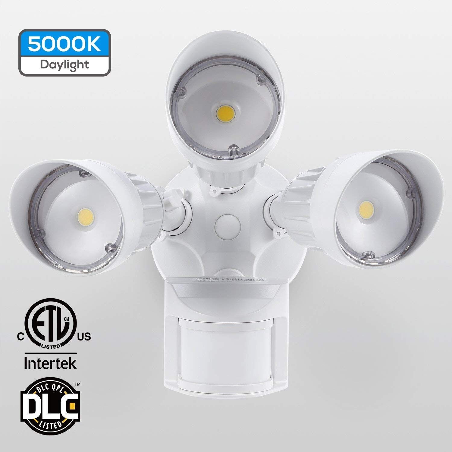 30w 3 Head Motion Activated Led Outdoor Security Light 5000k 30w 3 Head Motion Activated Led Outdoor Security Light 5000k White