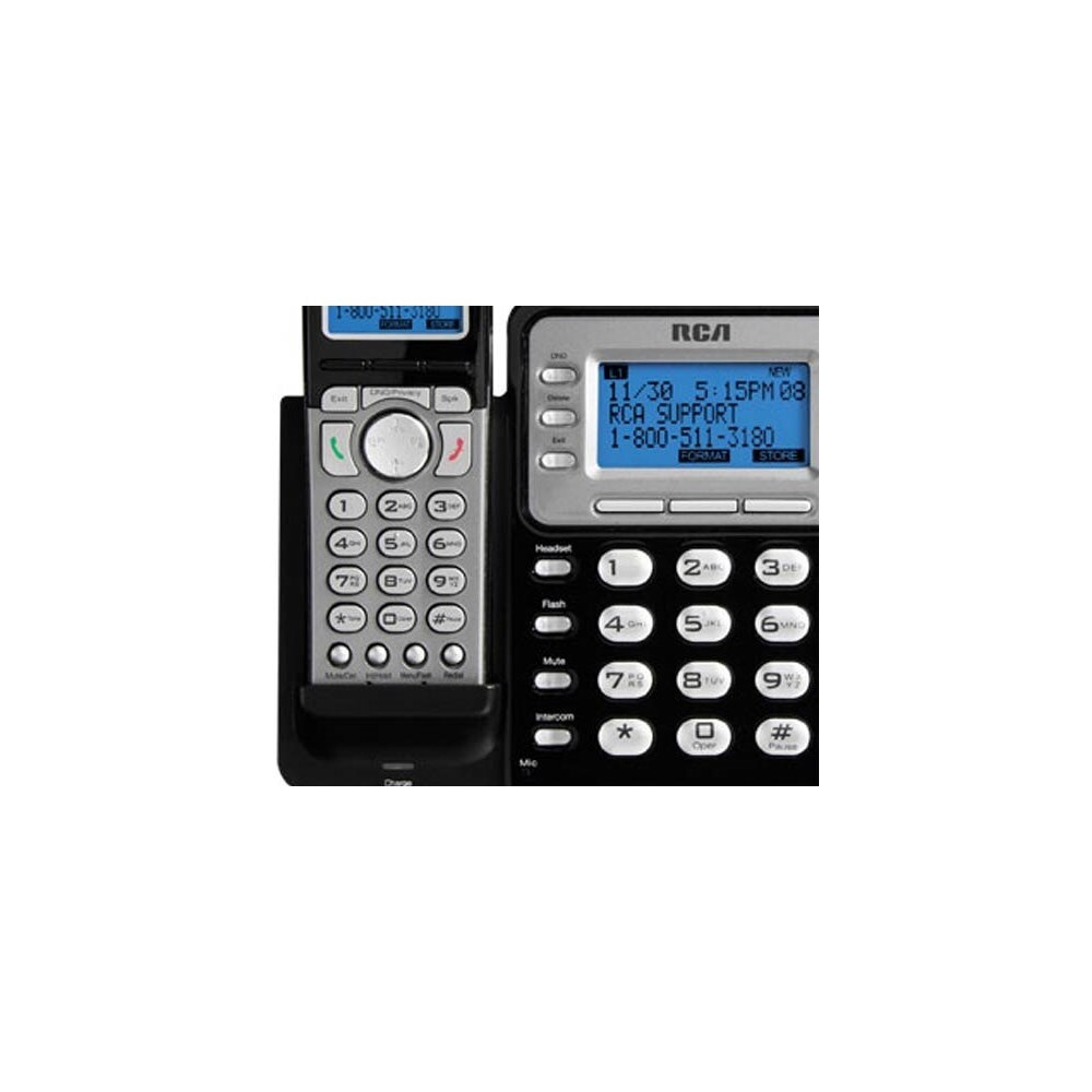 Shop RCA ViSYS 25252 2-Line DECT 6.0 Cordless Phone with Answering Machine  - Free Shipping Today - Overstock.com - 15158805