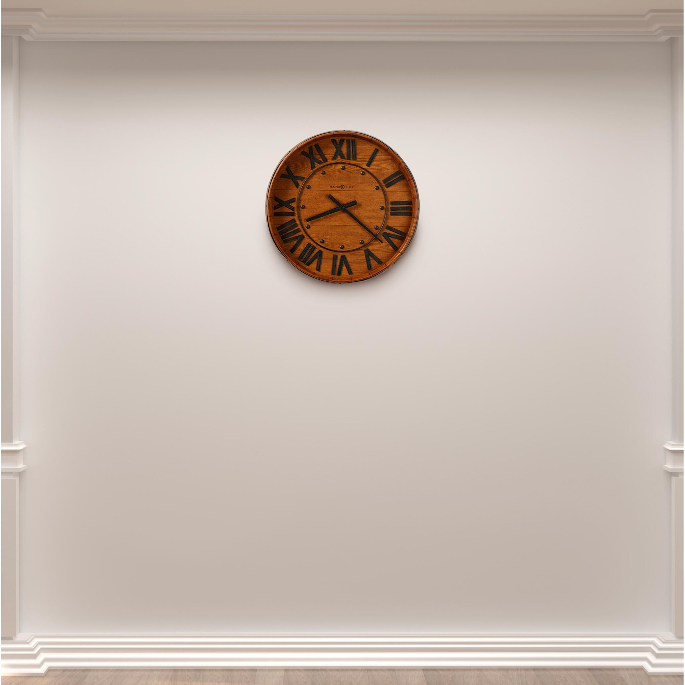 Howard Miller Wine Barrel Classic Eclectic Vintage Style Wall Clock With Large Numbers Reloj De Pared Overstock 22819515