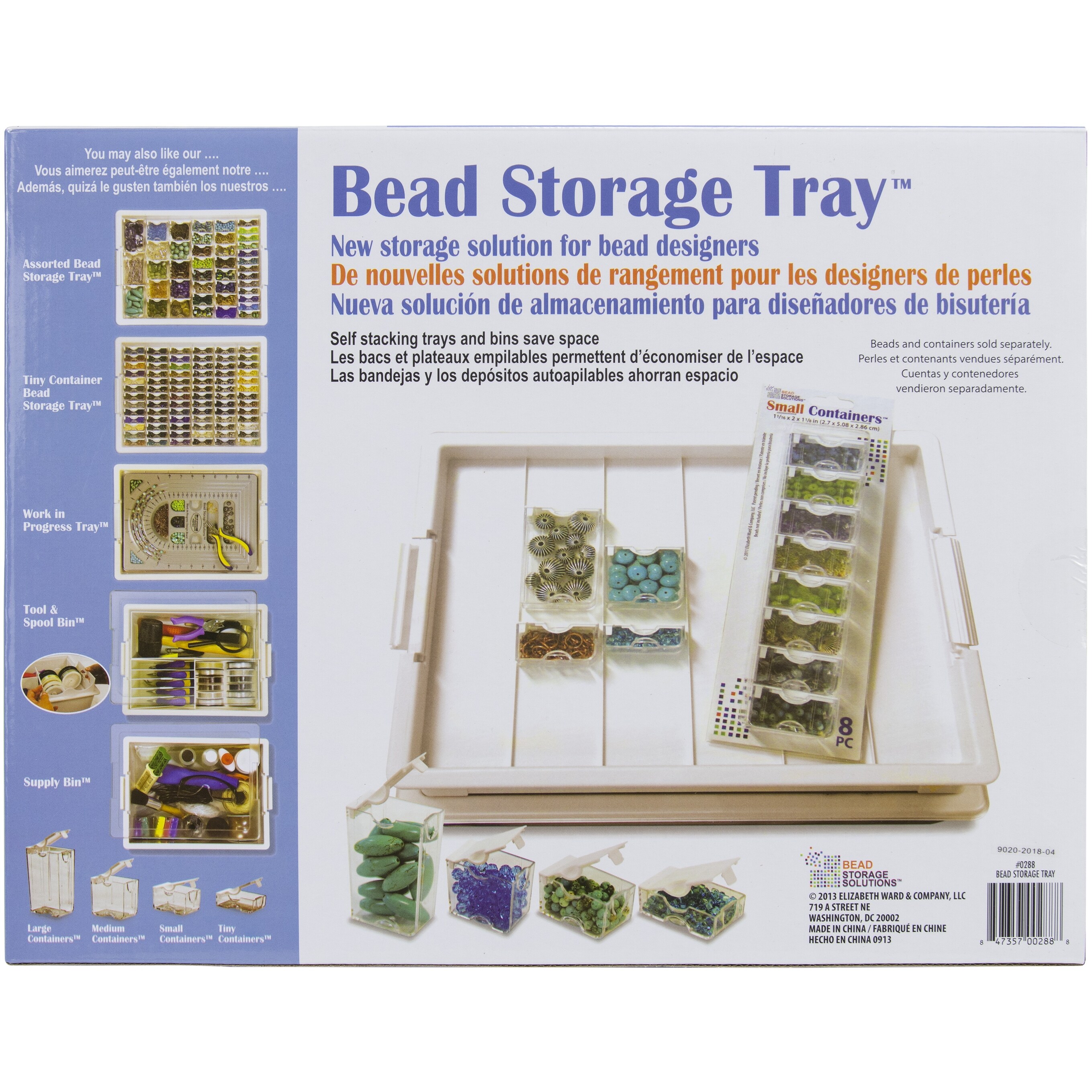 Elizabeth Ward/'s Bead Storage Tray 13.75/"X10.5/"X2/"
