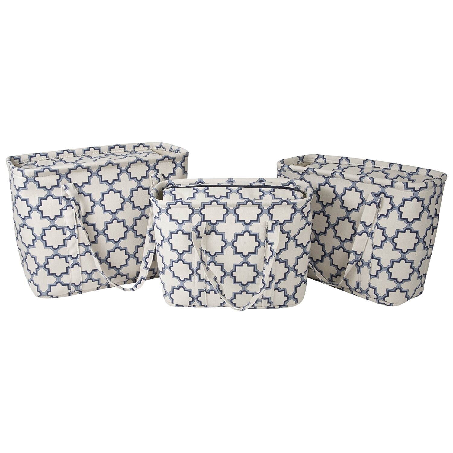 Raymond Waites Storage Totes With Zipped Cover Set Of 3 Raymond Waites Storage Totes With Zipped Cover Set Of 3 Beige Free Shipping On Orders Over 45 13766518