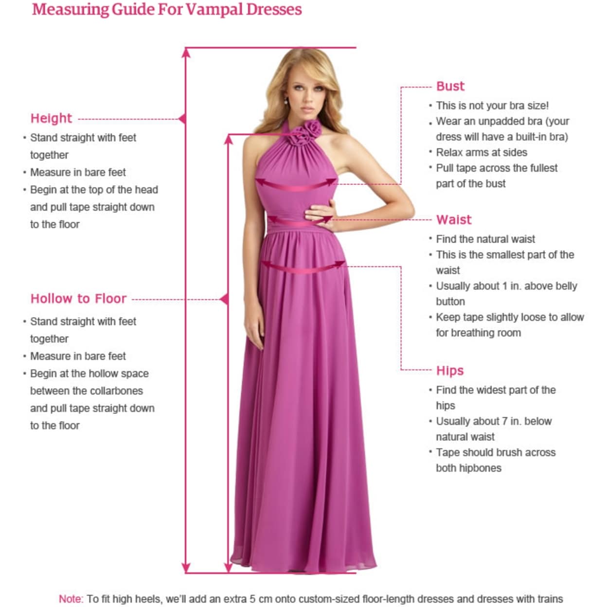 Bridesmaid Dresses Measurement Guide Carley Connellan