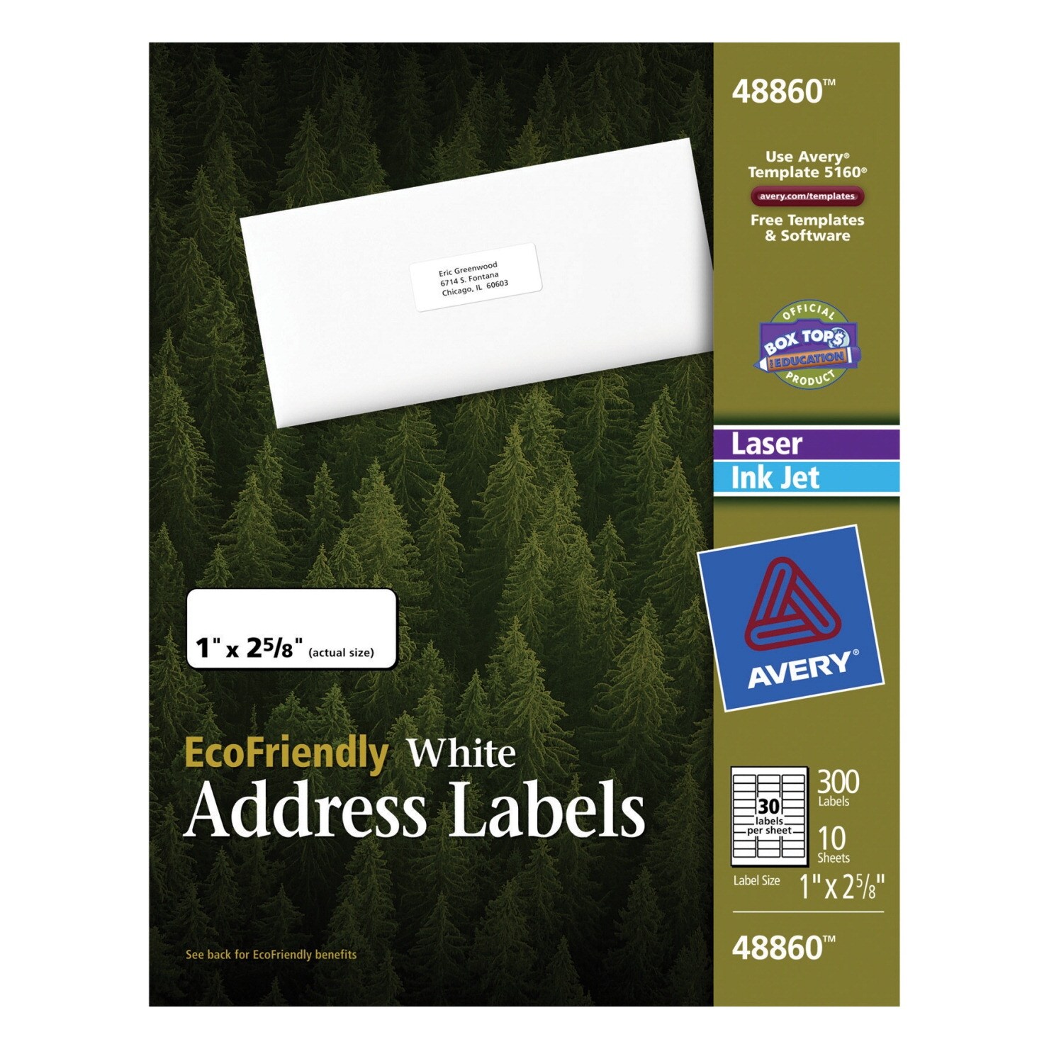 shop avery ecofriendly permanent adhesive address labels for laser