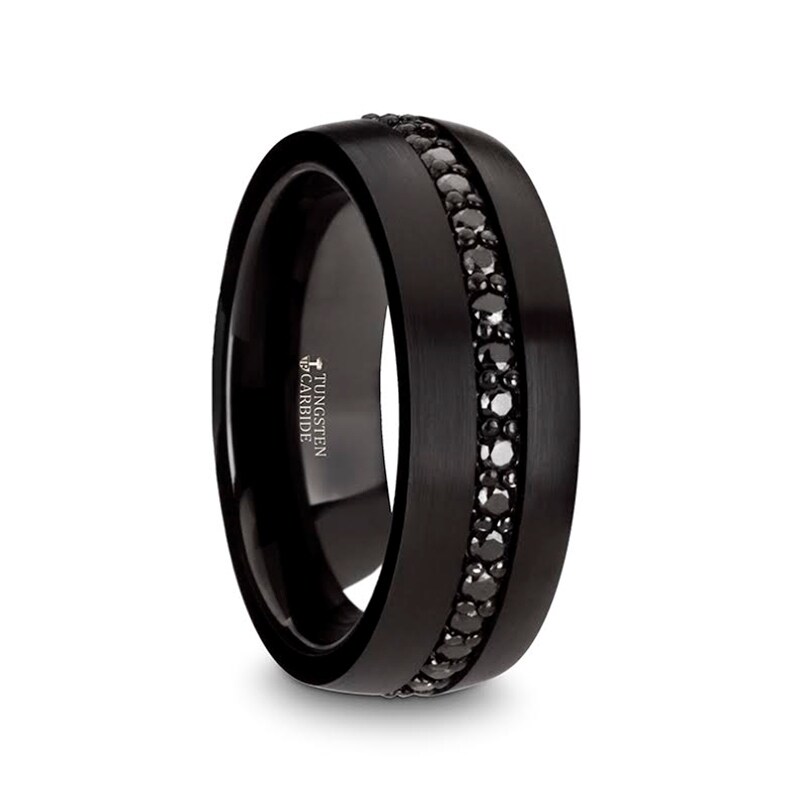 Valiant Black Tungsten Ring With Shires Free Valiant Black Tungsten Ring With Shires Free Shipping Today 16634833