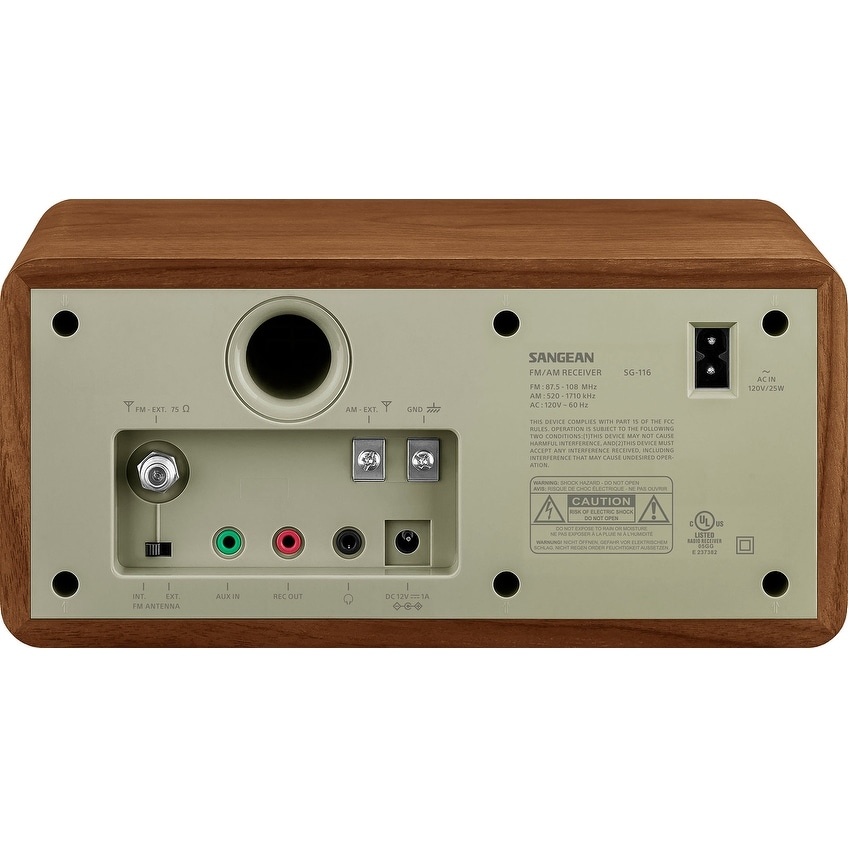 Sangean SG-116 Wood Cabinet AM/FM Analog Radio - Brown - Overstock -  31826753