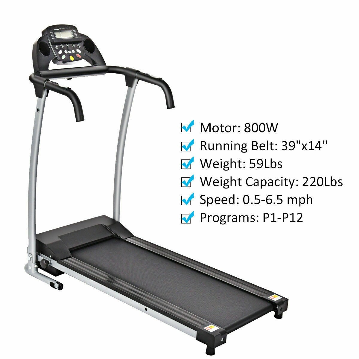 gymax folding electric treadmill