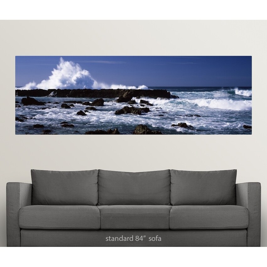 Poster Print Entitled Rock Formations At The Sea Three Tables North Shore Oahu Hawaii Multi Color