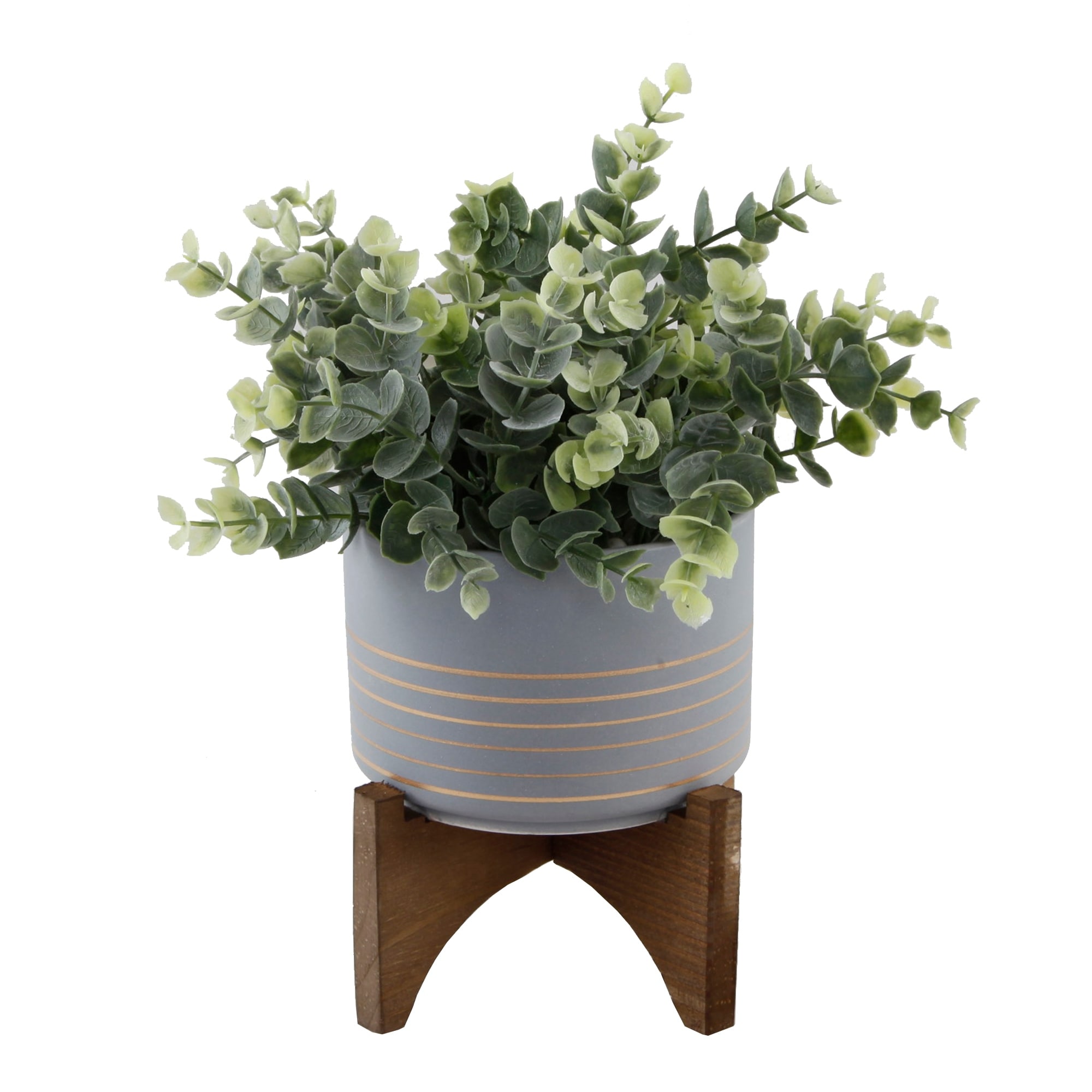 Ceramic Potted Faux Eucalyptus