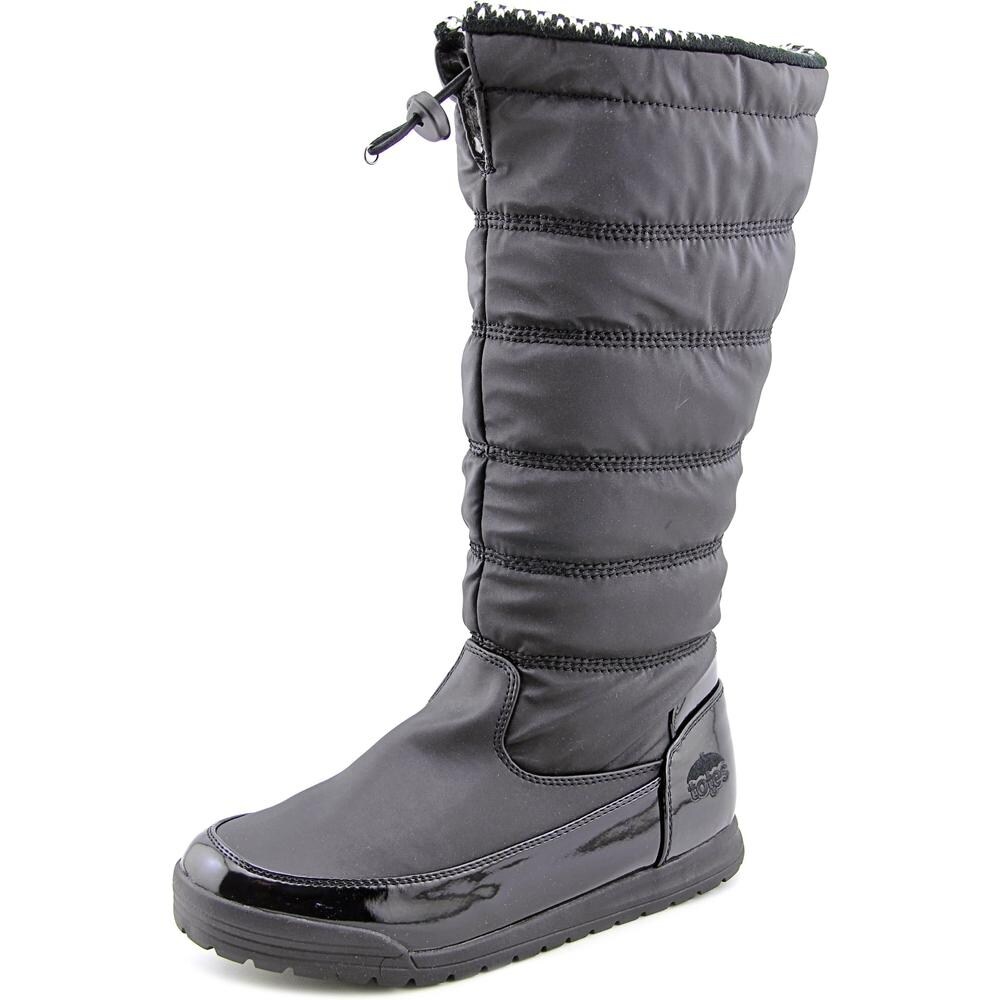 Totes Caroline 2 Women Round Toe Canvas Black Snow Boot