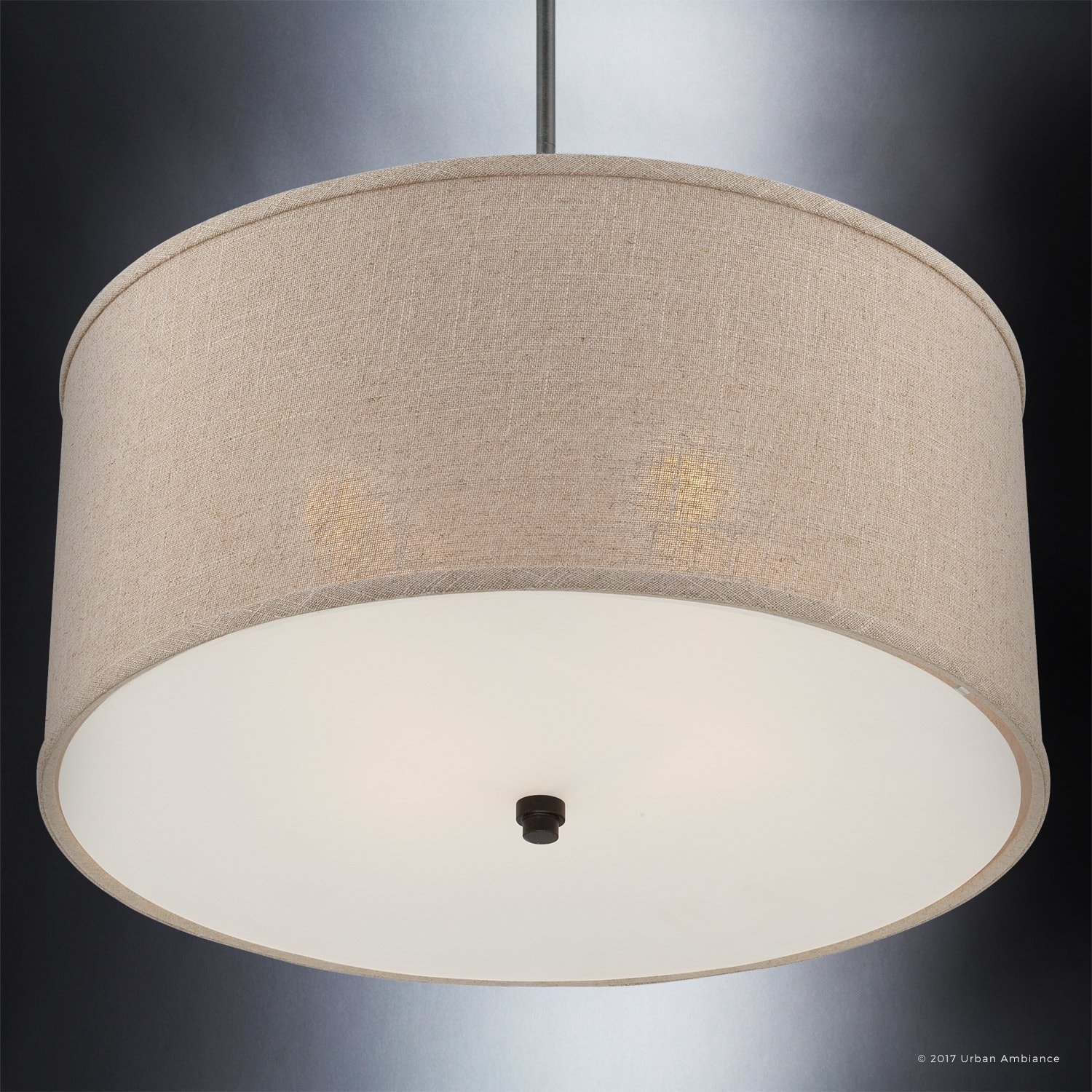 Luxury Modern Farmhouse Pendant Or Chandelier 12 H X 22 W Luxury Modern Farmhouse Pendant Or Chandelier 12 H X 22 W With Organic Style Linen Drum Design Dark Bronze Finish Free Today