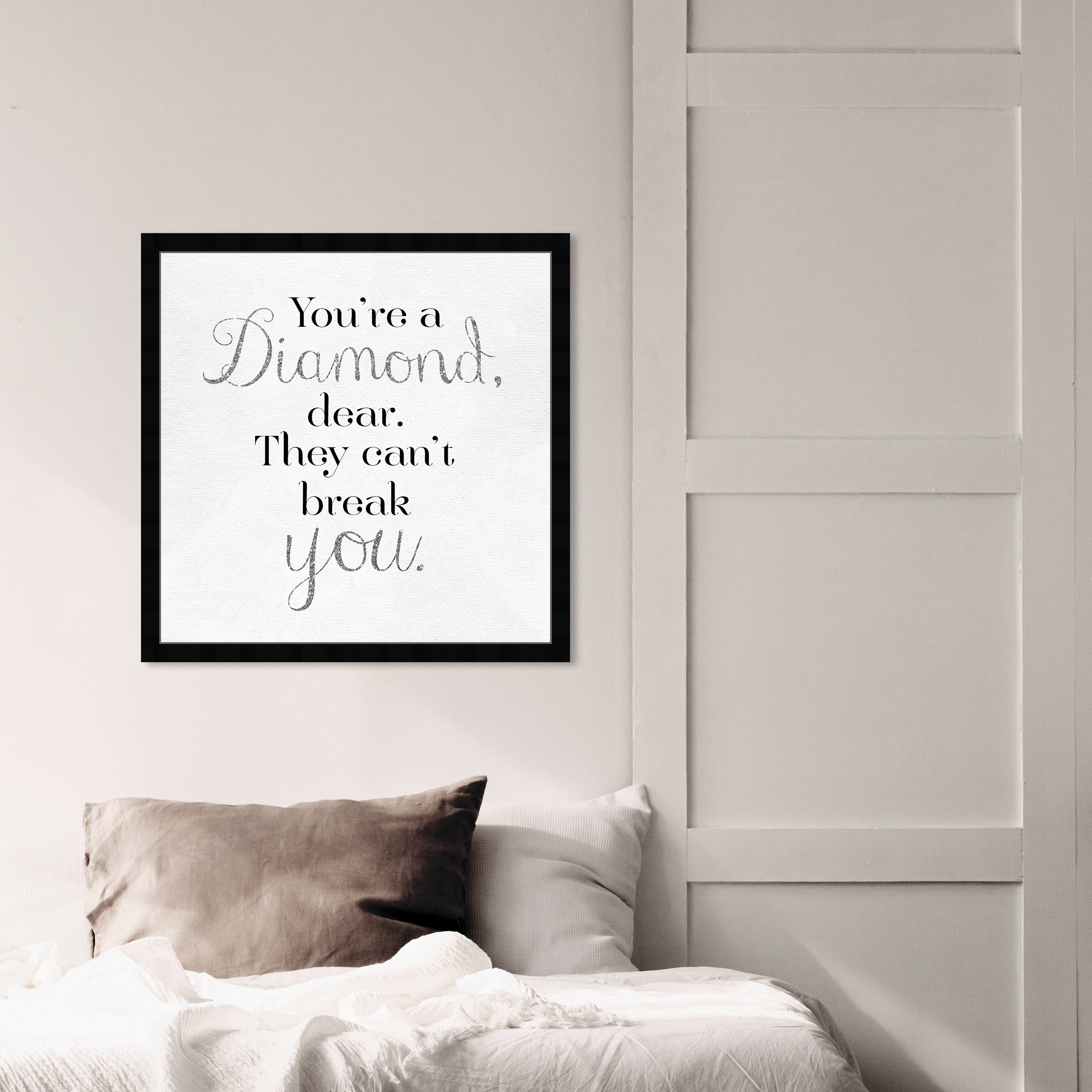 Shop Oliver Gal You Re A Diamond Typography And Quotes Framed Wall Art Prints Love Quotes And Sayings Black White Overstock 31288727