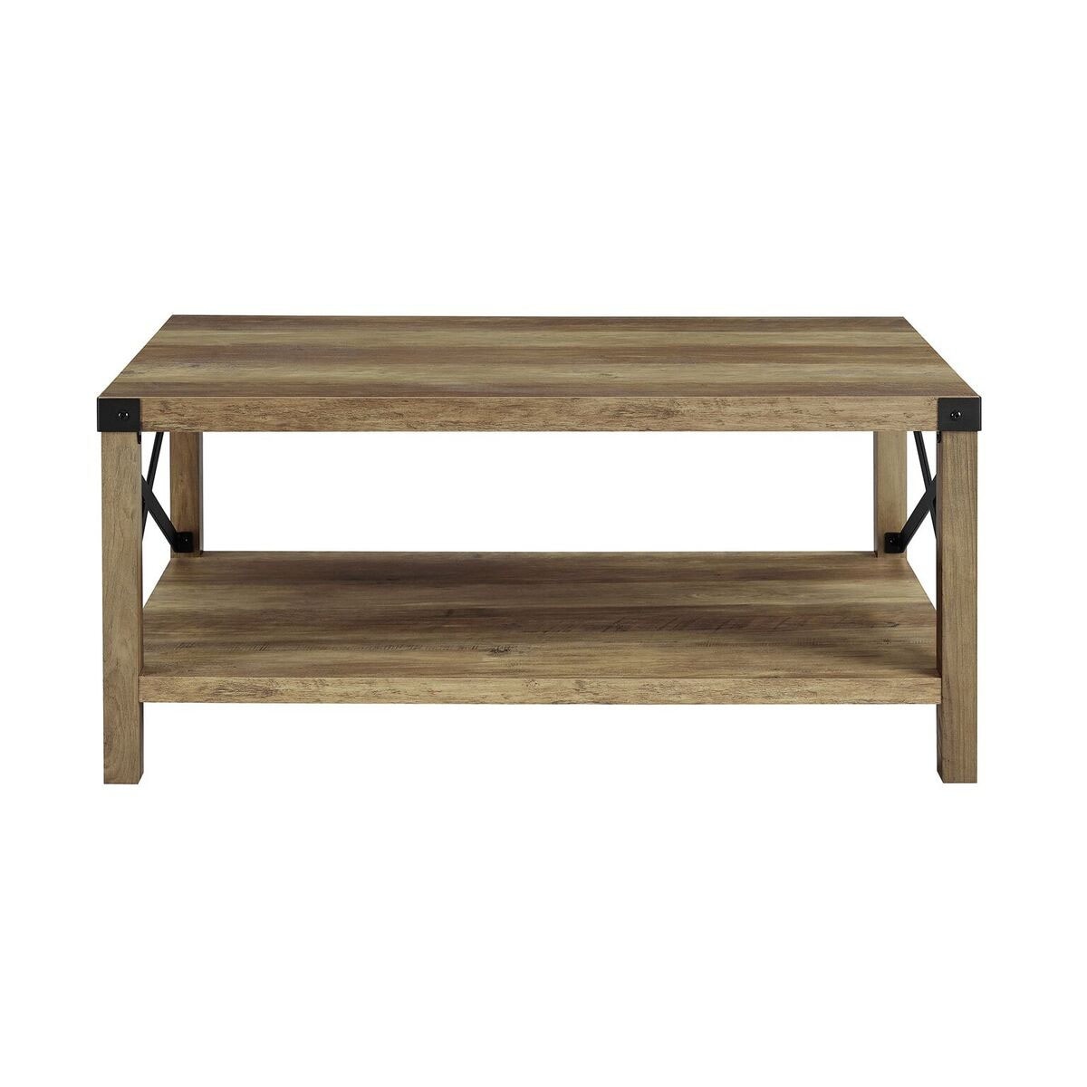 Offex 40 Rustic Urban Style Metal X Coffee Table Offex 40 Rustic Urban Style Metal X Coffee Table Oak And Black Free Shipping Today 23564305