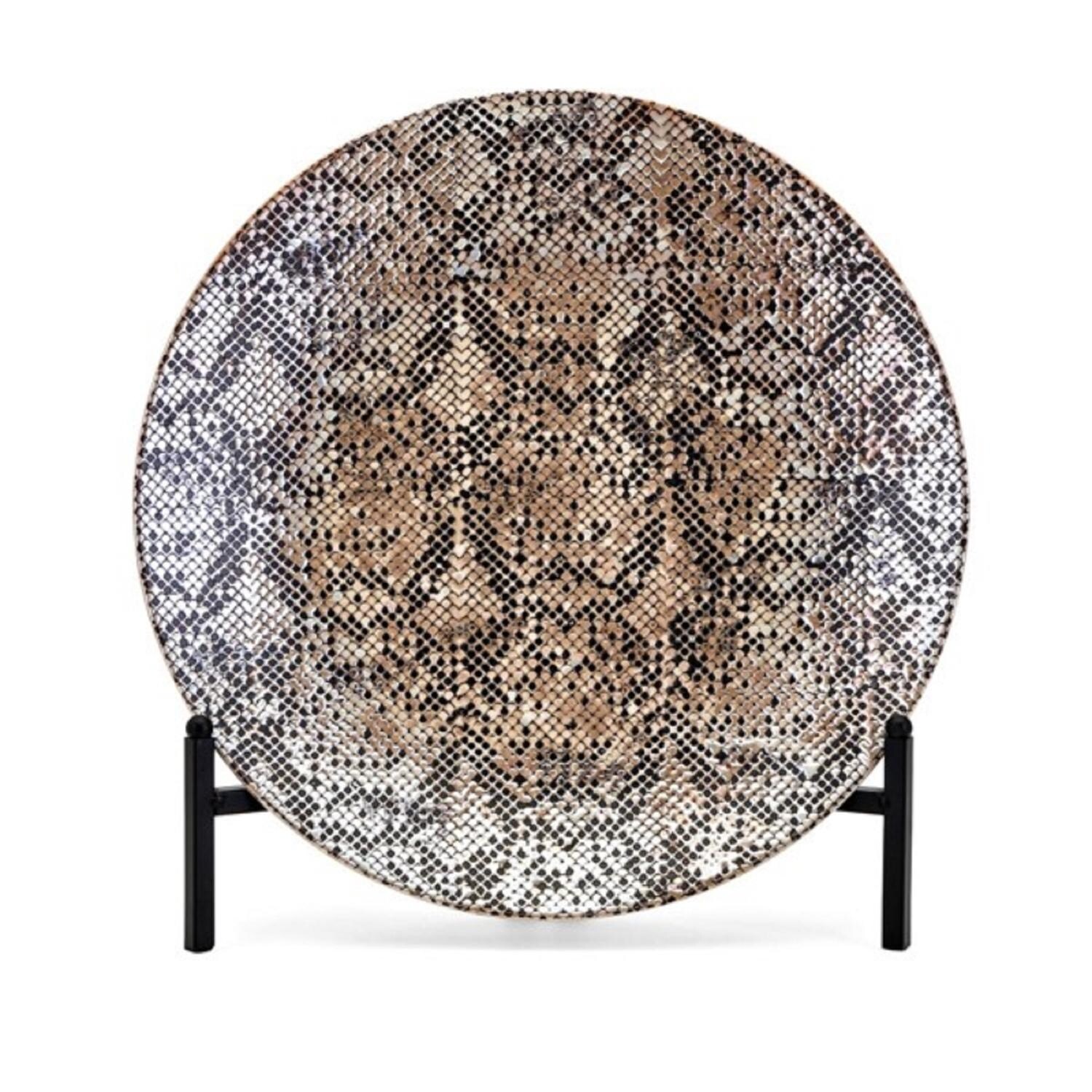 1625 Black And Brown Antique Style Decorative Nahbi Charger With 1625 Black And Brown Antique Style Decorative Nahbi Charger With