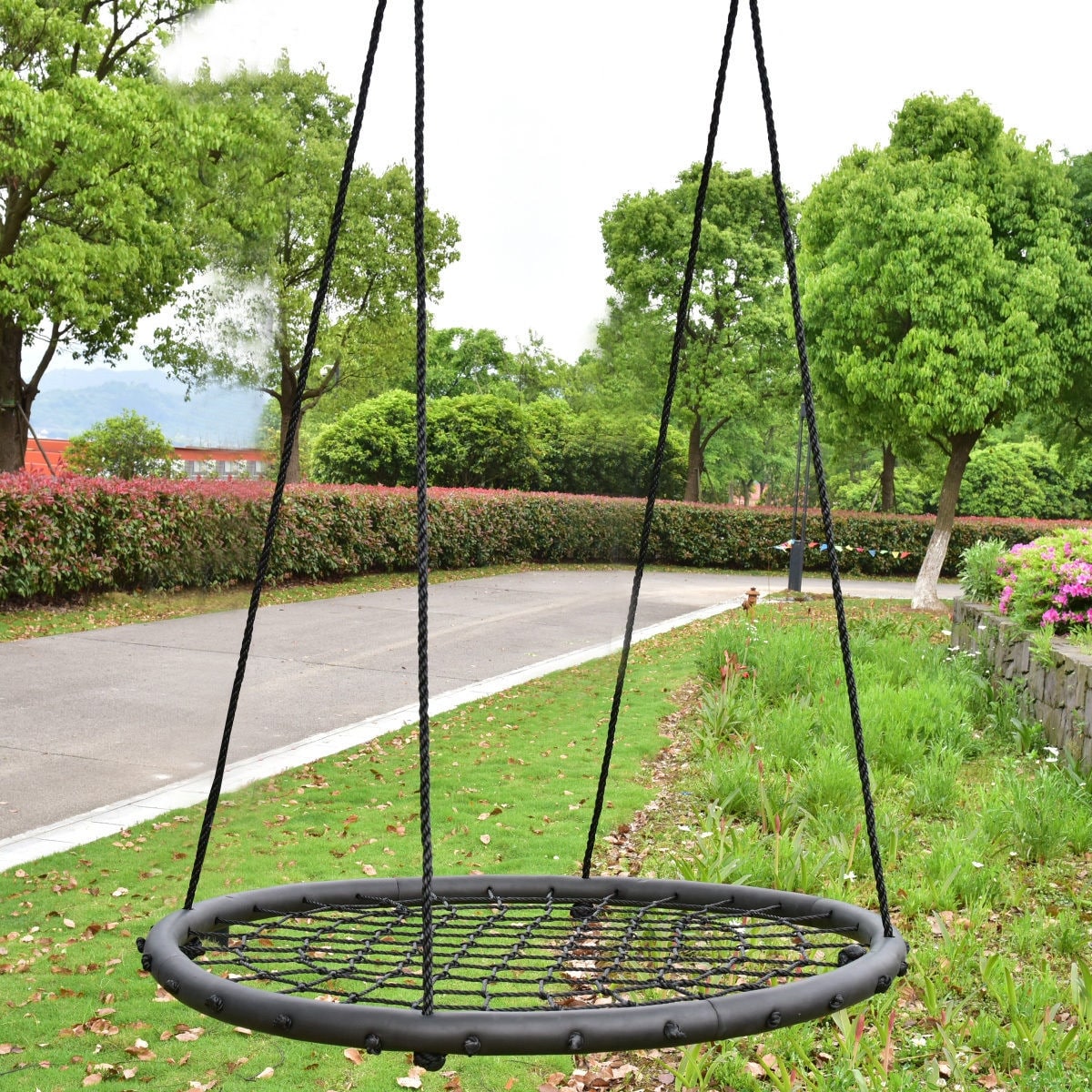 Costway 40 Kids Tree Round Swing Net Outdoor Garden Children Costway 40 Kids Tree Round Swing Net Outdoor Garden Children Toddler Hanging Rope Nest Free Shipping Today 17623819