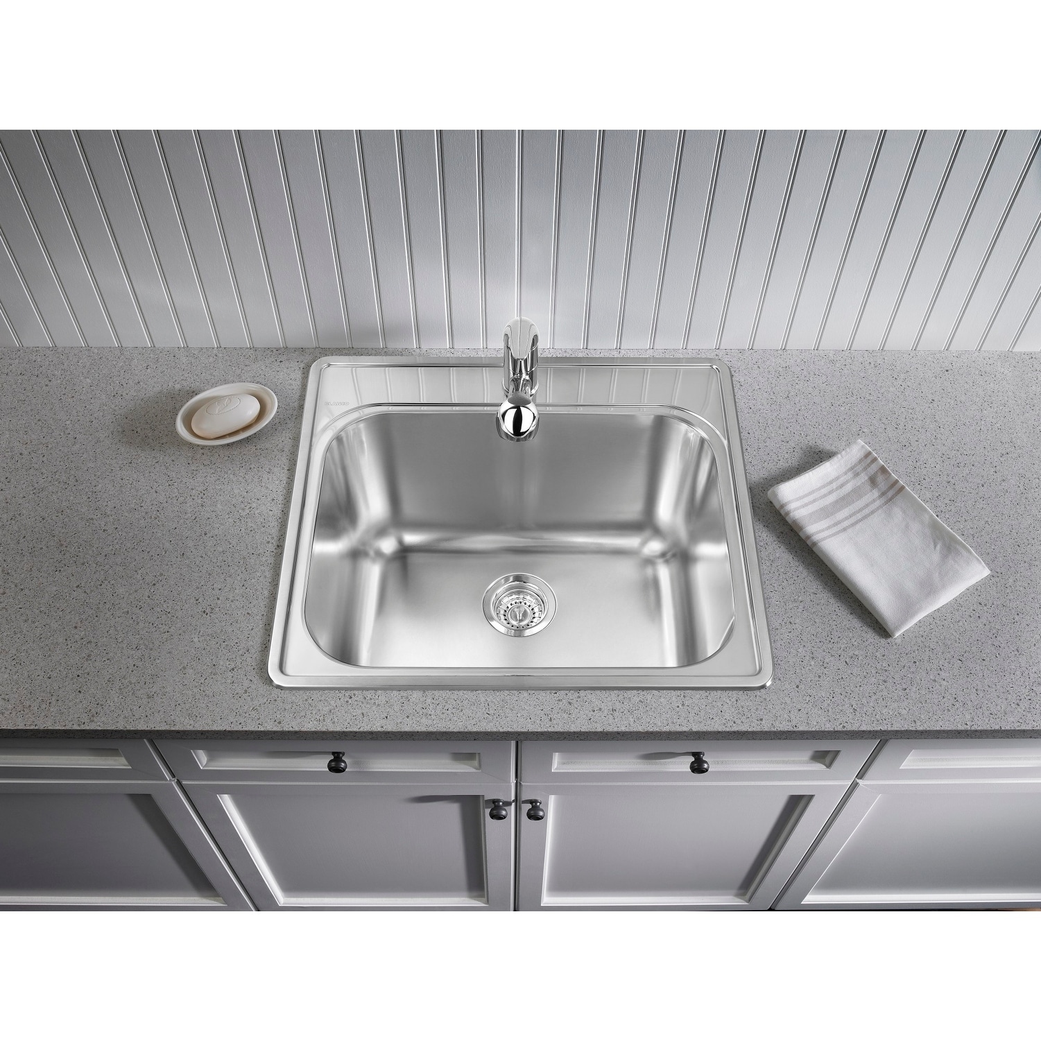 Blanco 441078 Essential 25 Single Basin Inset 18 Gauge Stainless Steel Laundry Sink