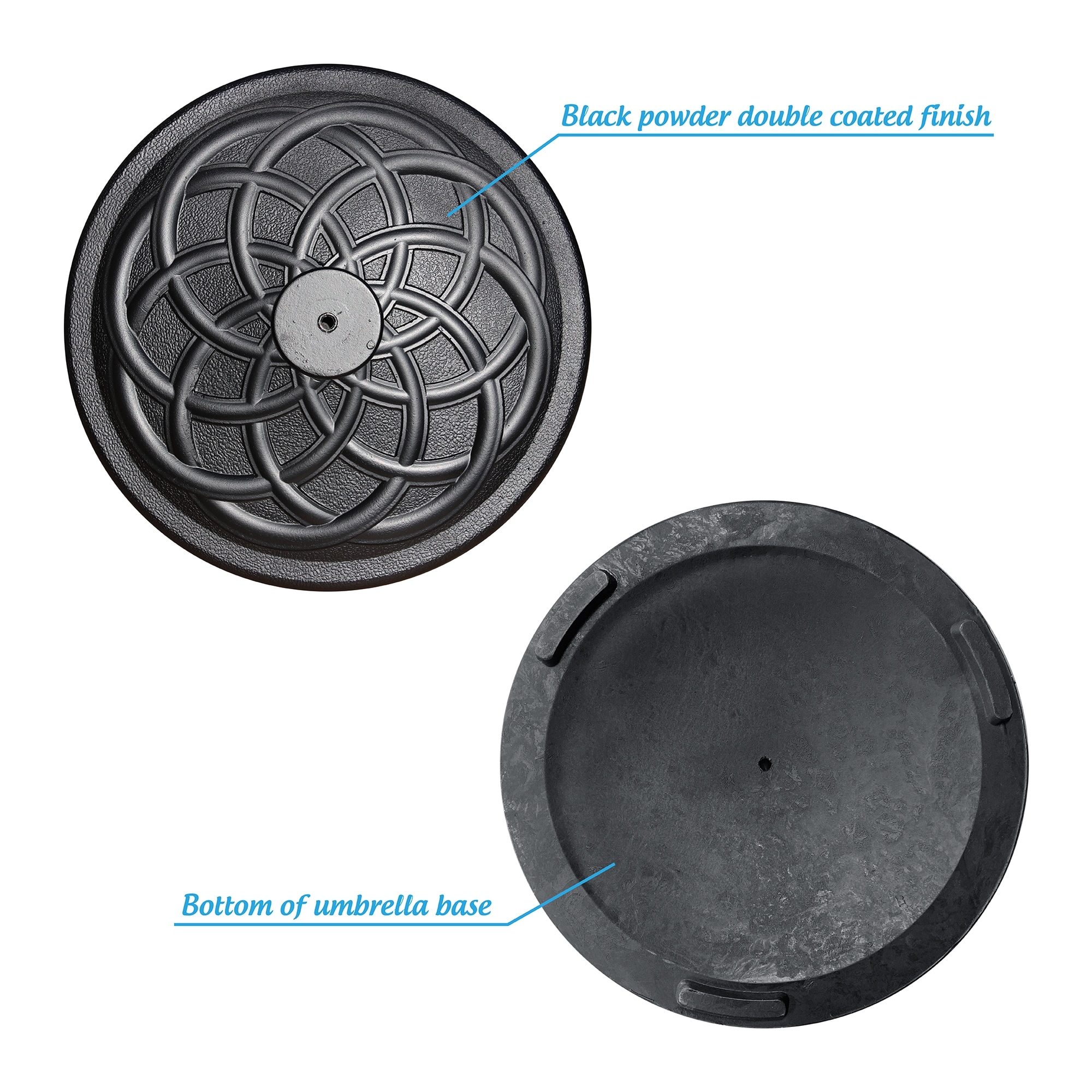 Overstock Maypex 27 LBS Heavy Duty Case Stone Umbrella Base Black