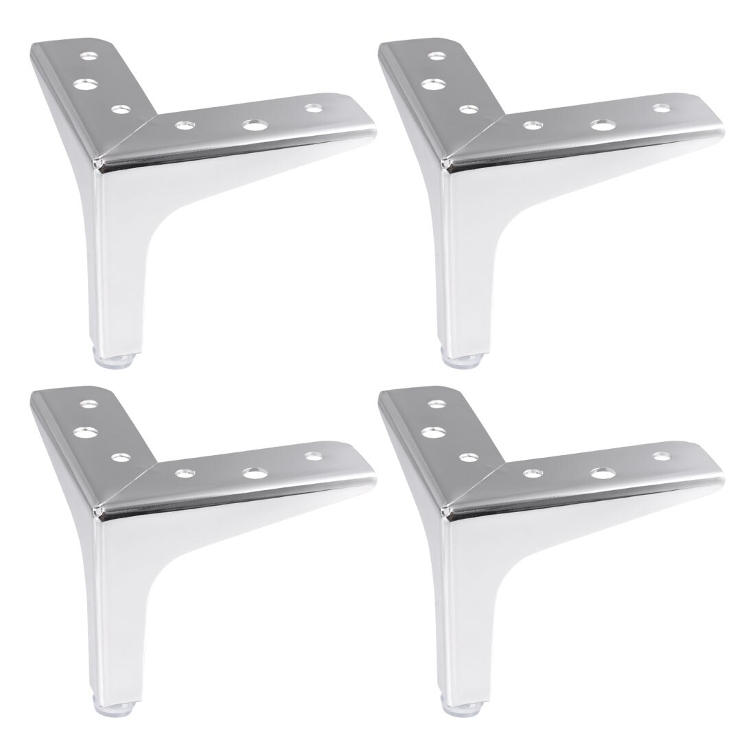 3 8 Inch Metal Furniture Legs Table Feet For Sofa Couch Closet Cabinet Replacement Silver Tone Set Of 4