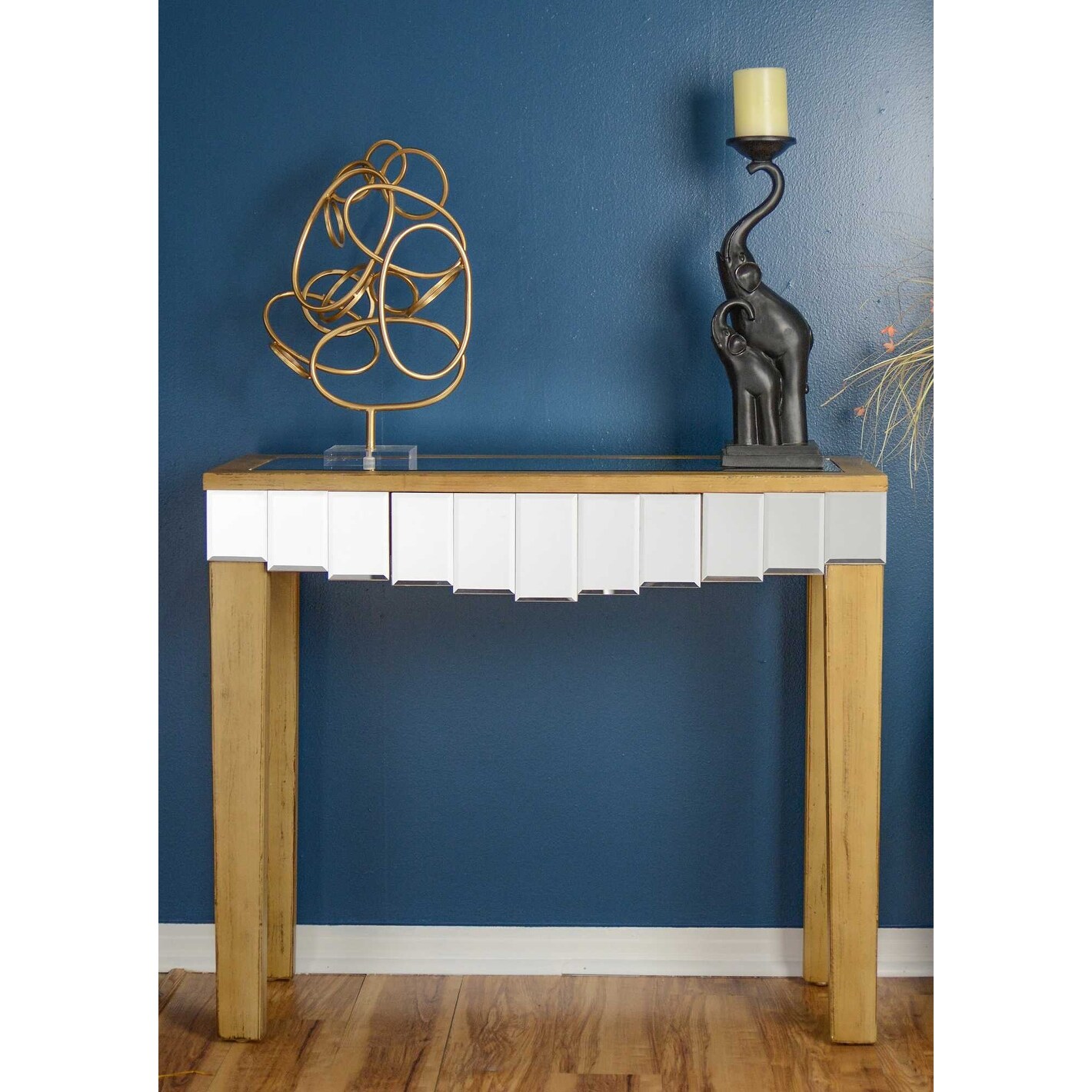 1 Drawer Mirrored Console Table Mdf Wood Gl In 1 Drawer Mirrored Console Table Mdf Wood Gl In Distressed Brown