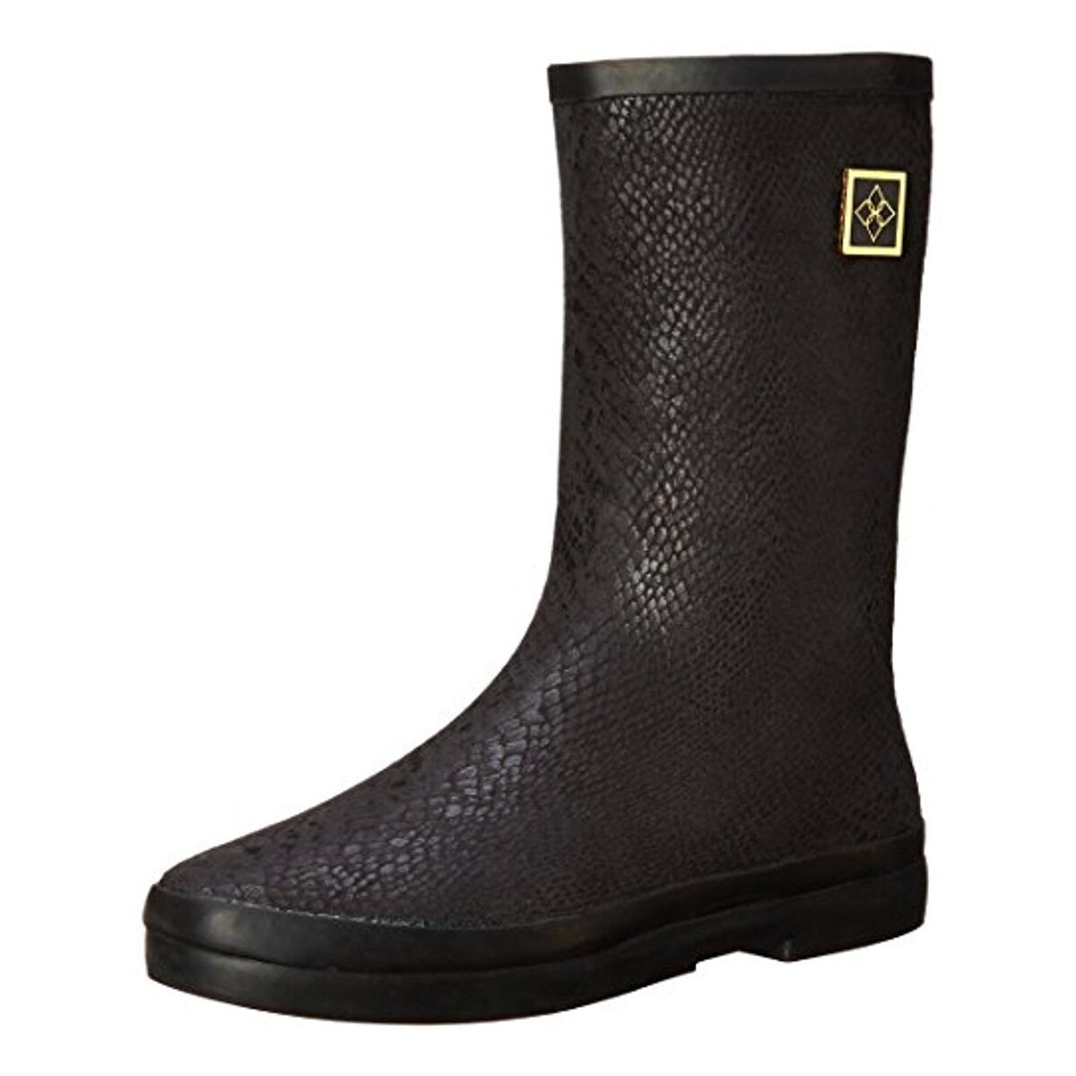 snake print rain boots