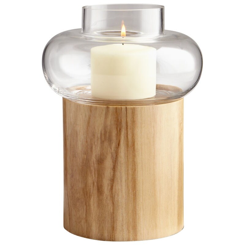 Shop Cyan Design Medium Kalliope Candle Holder Kalliope 10 Tall Glass And Oak Overstock 13056666