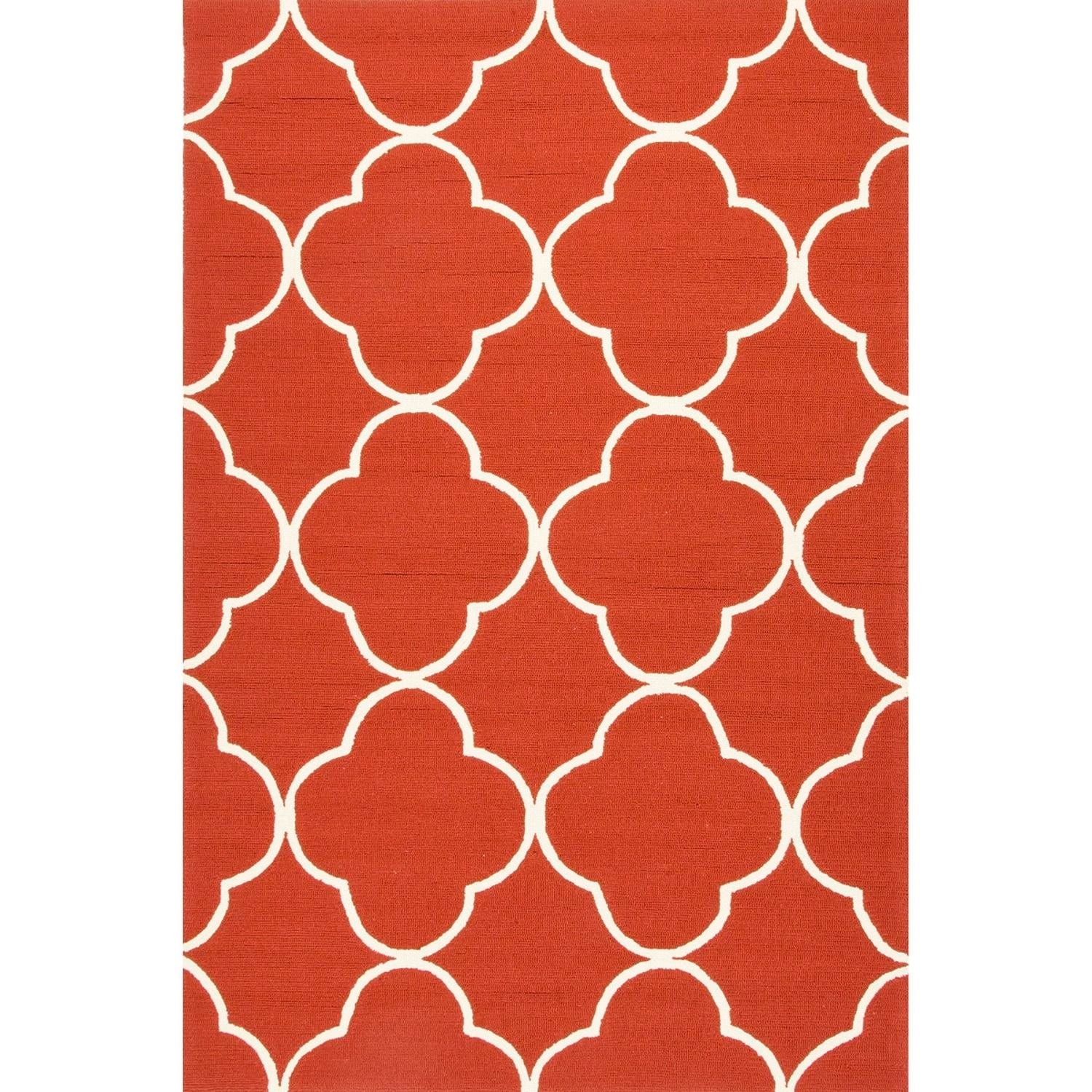 35 X 55 Geometric Patterned Red And White Sparten Outdoor 35 X 55 Geometric Patterned Red And White Sparten Outdoor