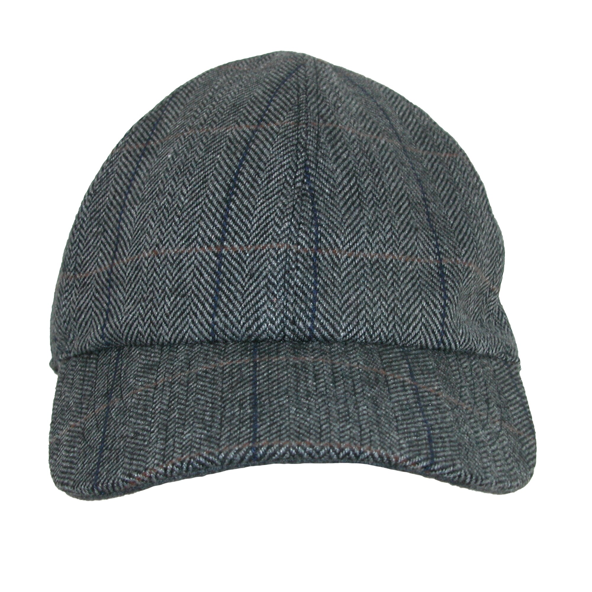 plaid wool cap with ear flaps