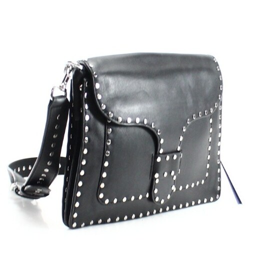 Rebecca Minkoff New Black Studded Leather Midnighter Slim Rebecca Minkoff New Black Studded Leather Midnighter Slim Shoulder Bag Free Shipping Today 18840978