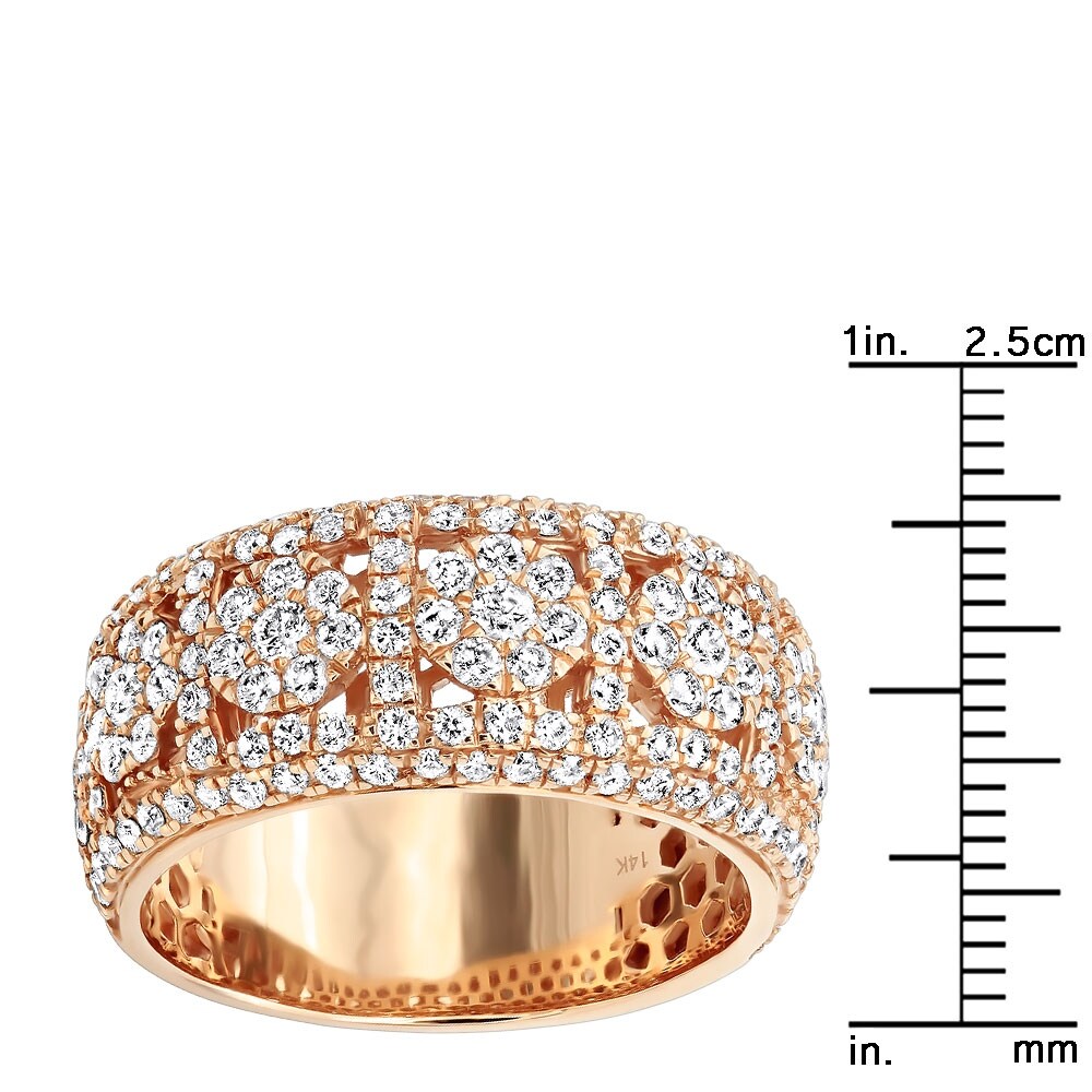 Men Gold Engagement Ring Full Dazzling Diamond Jewelry Wedding Crystal Band ersf