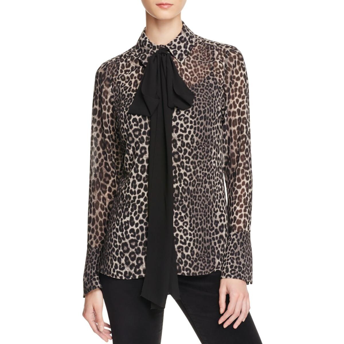 michael kors leopard blouse