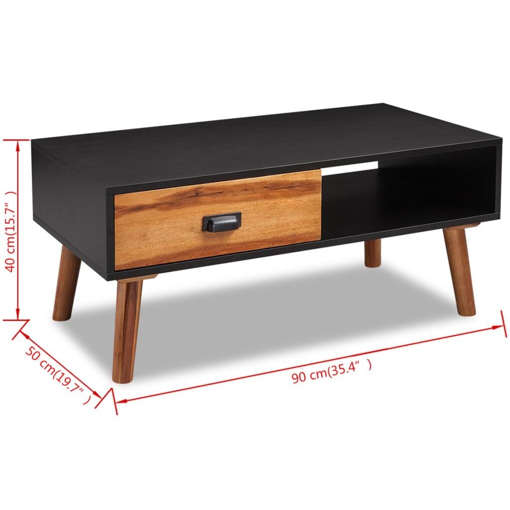 Vidaxl Solid Acacia Wood Coffee Table 35 4 X19 7 X15 Free Vidaxl Solid Acacia Wood Coffee Table 35 4 X19 7 X15 Free Shipping Today 18965242