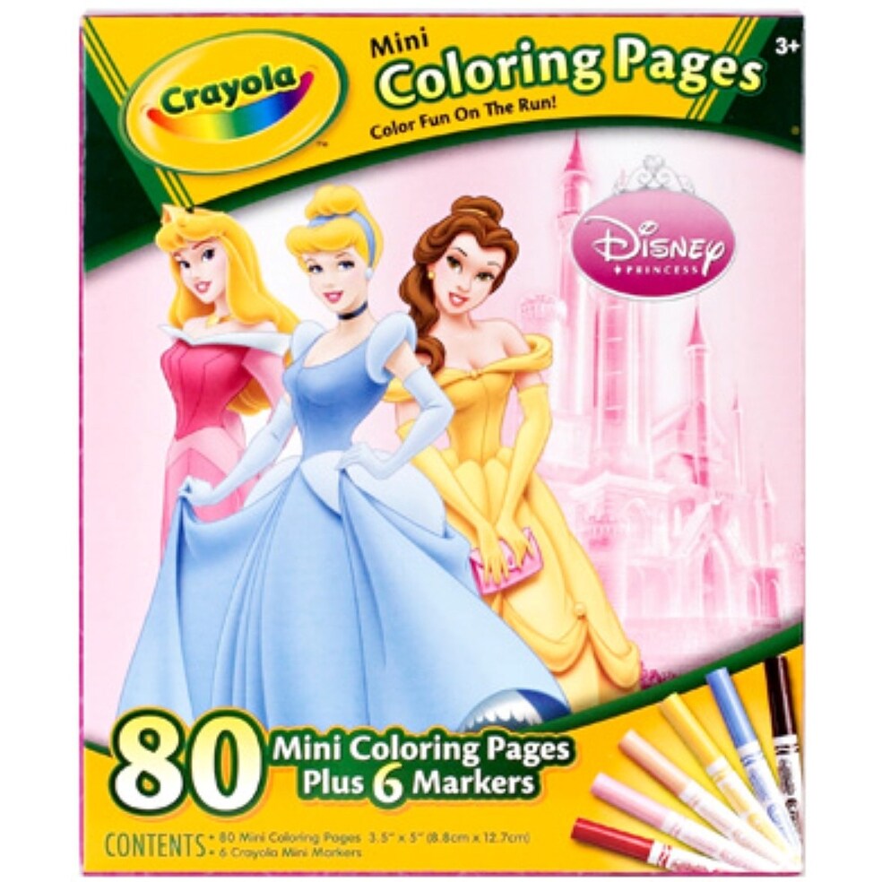 Crayola Mini Coloring Pages Disney Princess 1 Ea