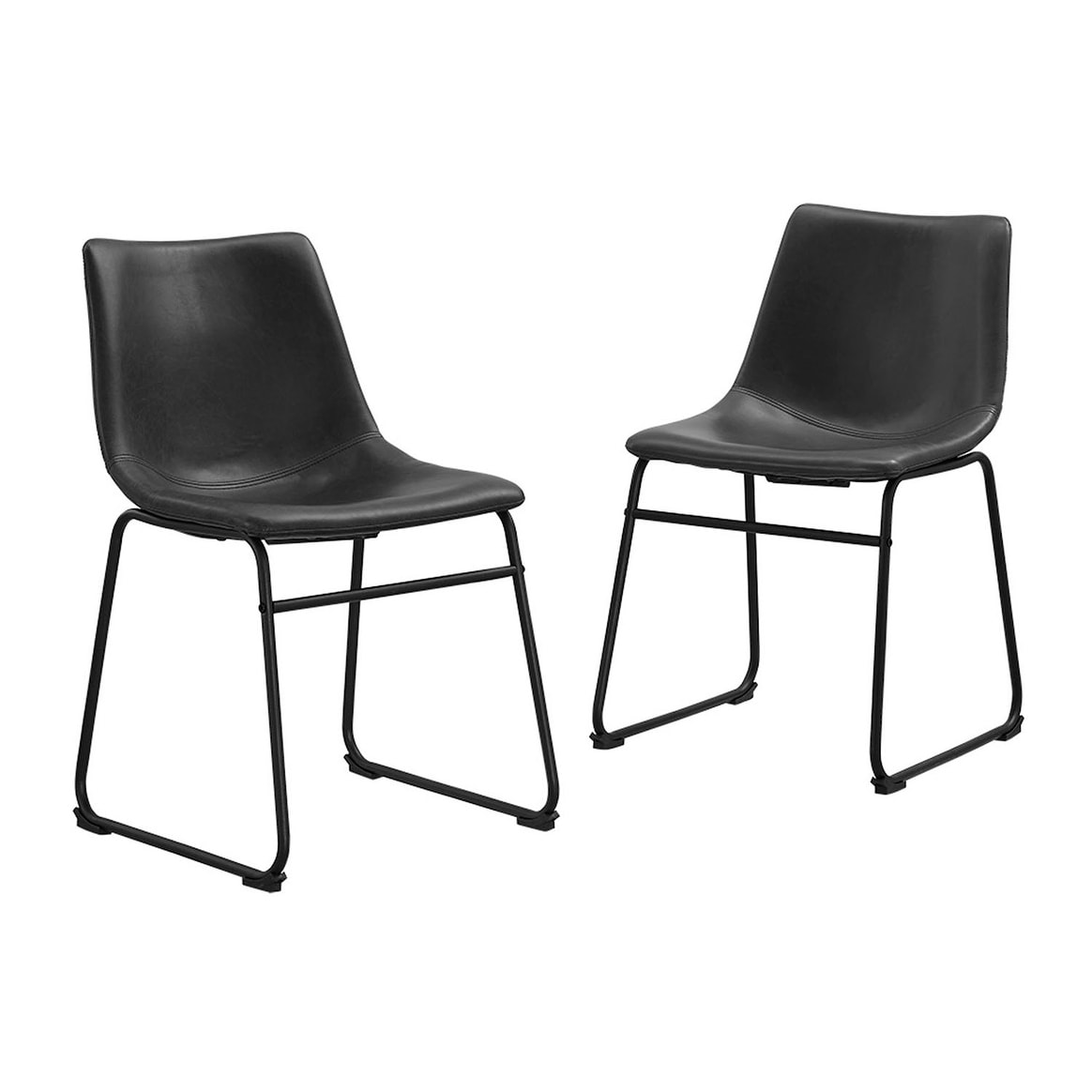 Shop Offex Modern Faux Leather Dining Kitchen Chair Set Of 2