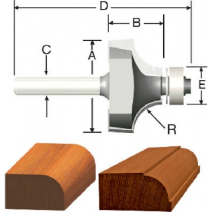 Vermont American 23135 Carbide Tipped Silver Series Router Bit 1 1 2 Od