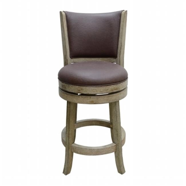 Boraam 24 In Toledo Wire Brush Swivel Stool Weathered White