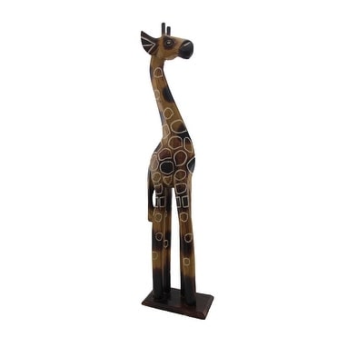 24 Inch Tall Hand Carved Wooden Giraffe Statue Decor Free 24 Inch Tall Hand Carved Wooden Giraffe Statue Decor Free Shipping On Orders Over 45 19855173