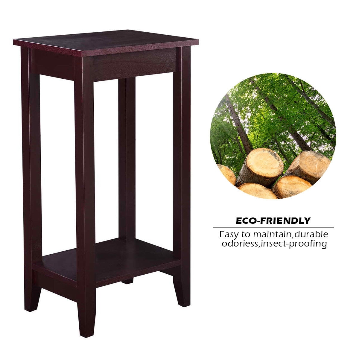 Costway Tall End Table Coffee Stand Night Side Nightstand Costway Tall End Table Coffee Stand Night Side Nightstand Accent Furniture Brown Free Shipping Today 16131188