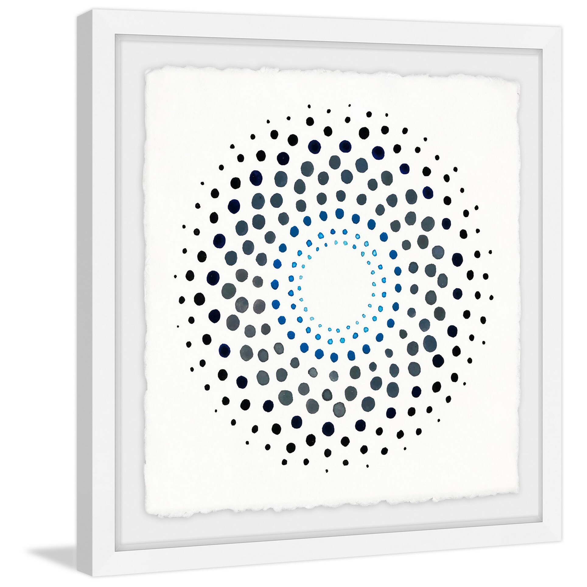 Marmont Hill Mh Julcrt 53 Wfpfl 12 12 X 12 Dot Fantasy Framed Giclee Abstr Blue