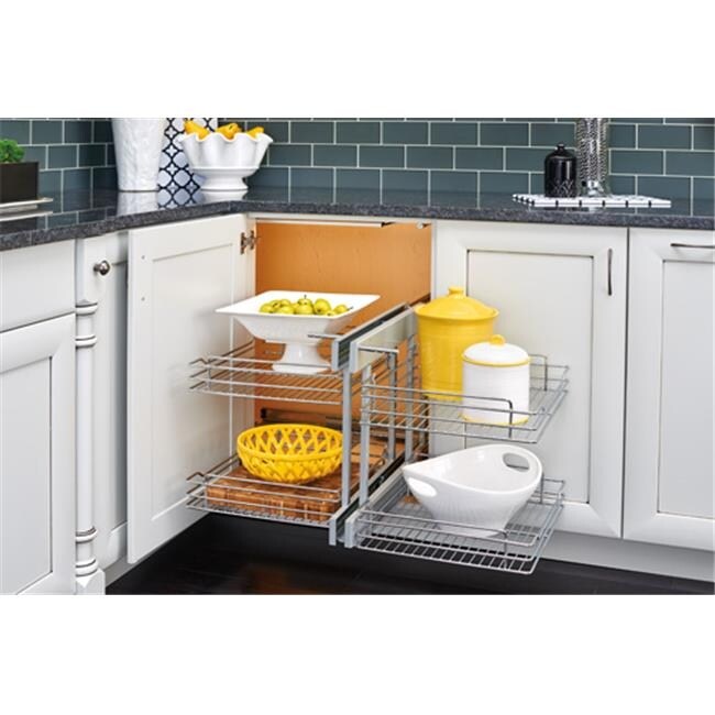 Rev A Shelf 26 In 3 Tier Blind Corner Optimizer Soft Close Rev A Shelf 26 In 3 Tier Blind Corner Optimizer Soft Close Slide Free Shipping Today 24930242