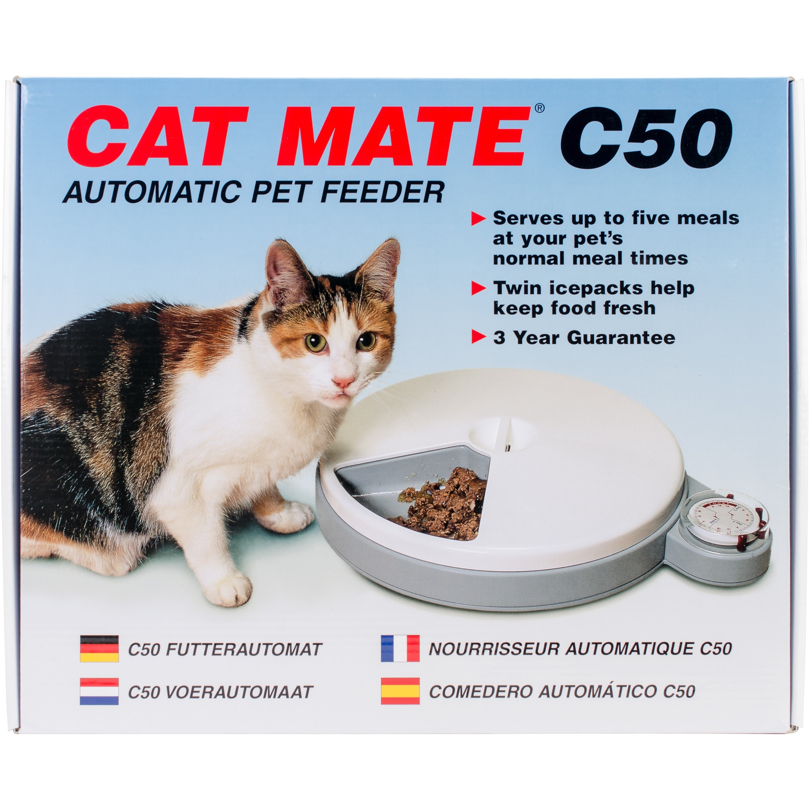 Shop Cat Mate C50 Automatic Pet Feeder-White/Gray - Free Shipping Today - Overstock.com - 20111673