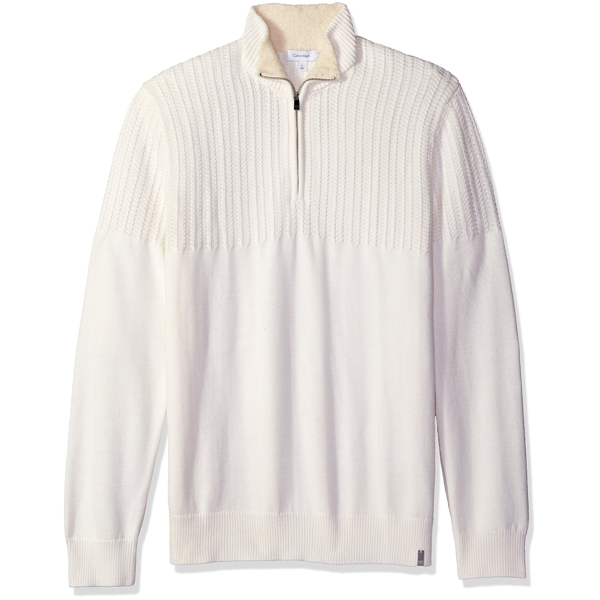 white quarter zip sweater