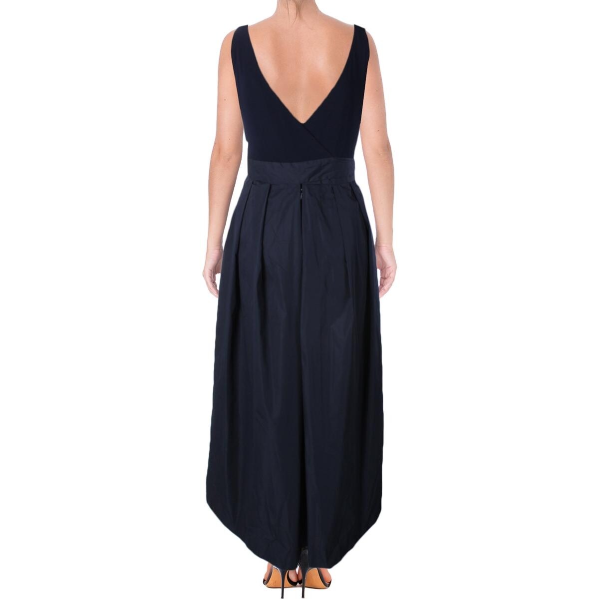 Lauren Ralph Womens Pees Evening Dress Mixed Media Lauren Ralph Womens Pees Evening Dress Mixed Media Open Back Free Shipping Today 19581833