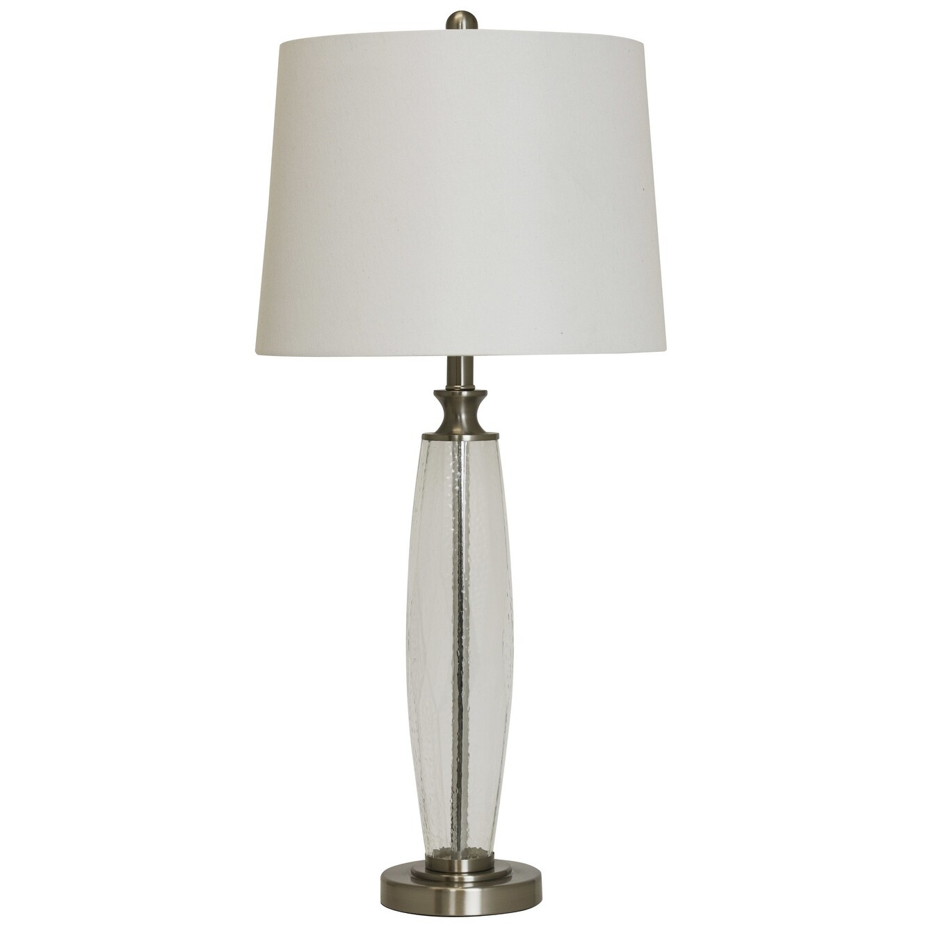 Delacora Sc L311662 Duval 32 Tall Buffet Table Lamp With Hardback Fabric Shade Clear Overstock 25649847