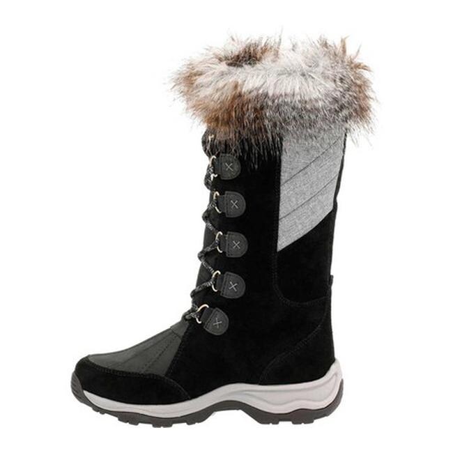 Shop Clarks Women S Wintry Hi Waterproof High Boot Black Cow Suede