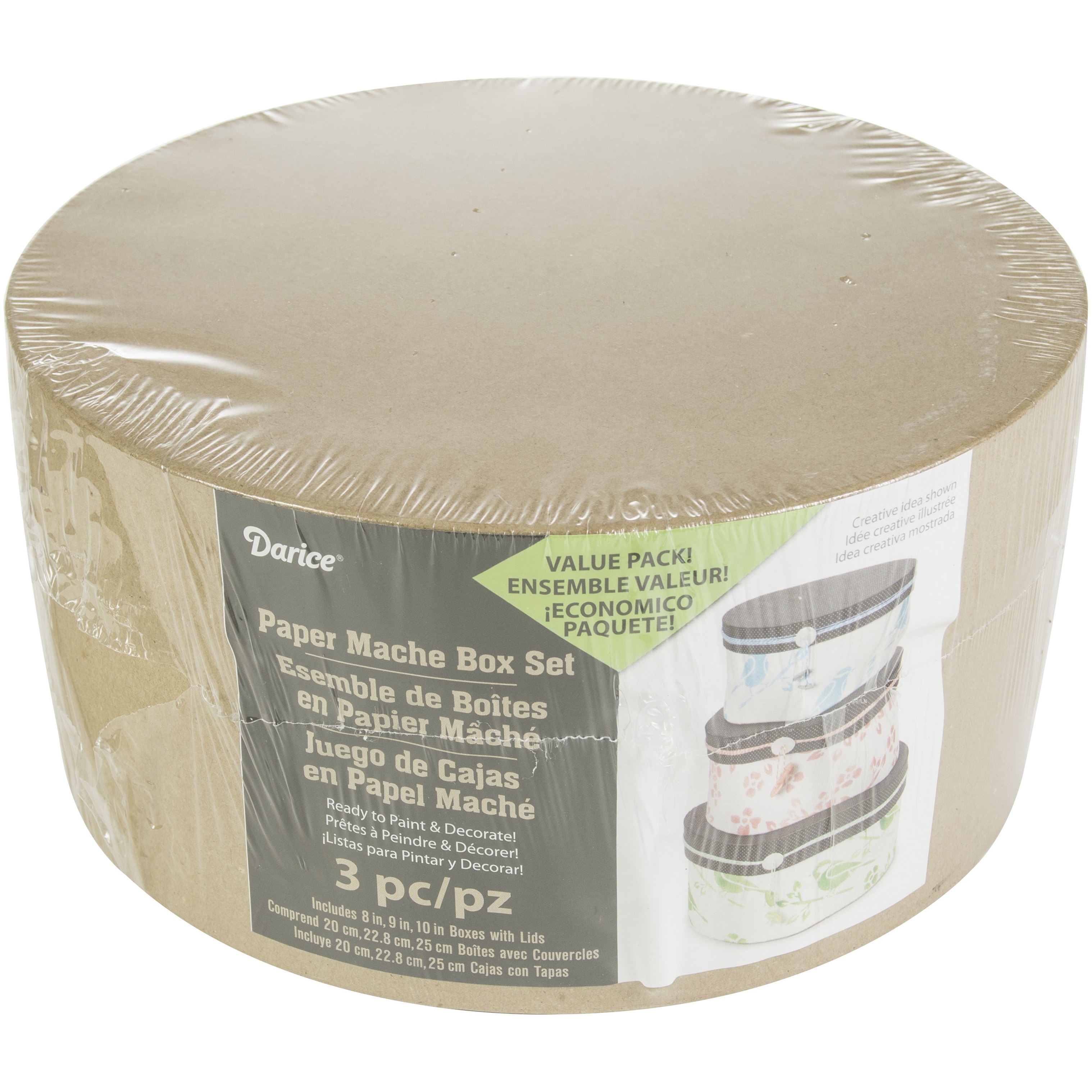 Shop Paper Mache Round Box Set 3 Pkg Overstock 27255824
