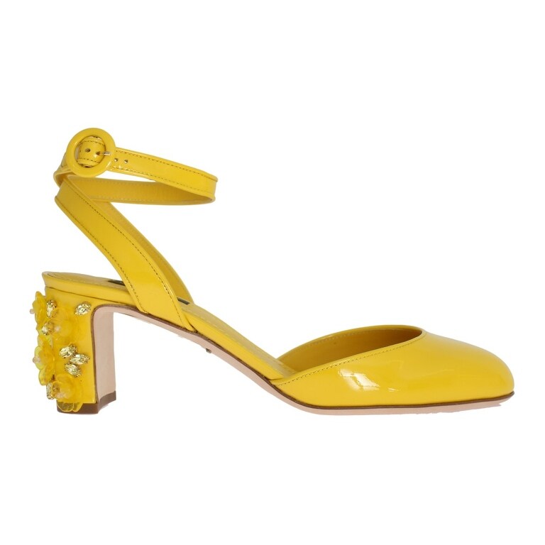 yellow slingbacks