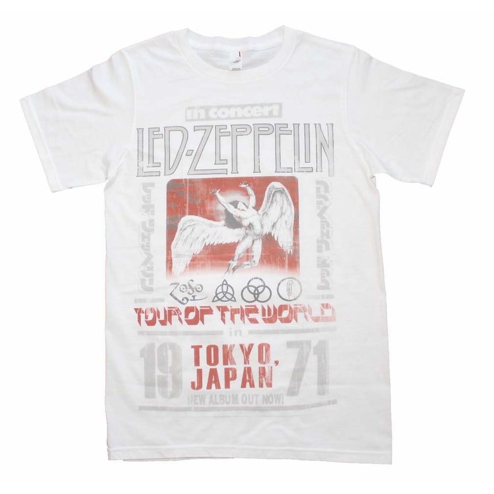 LED ZEPPELIN T Shirt USA 1975 Tour Black Band Tee Page Plant Bonham S M L XL XXL