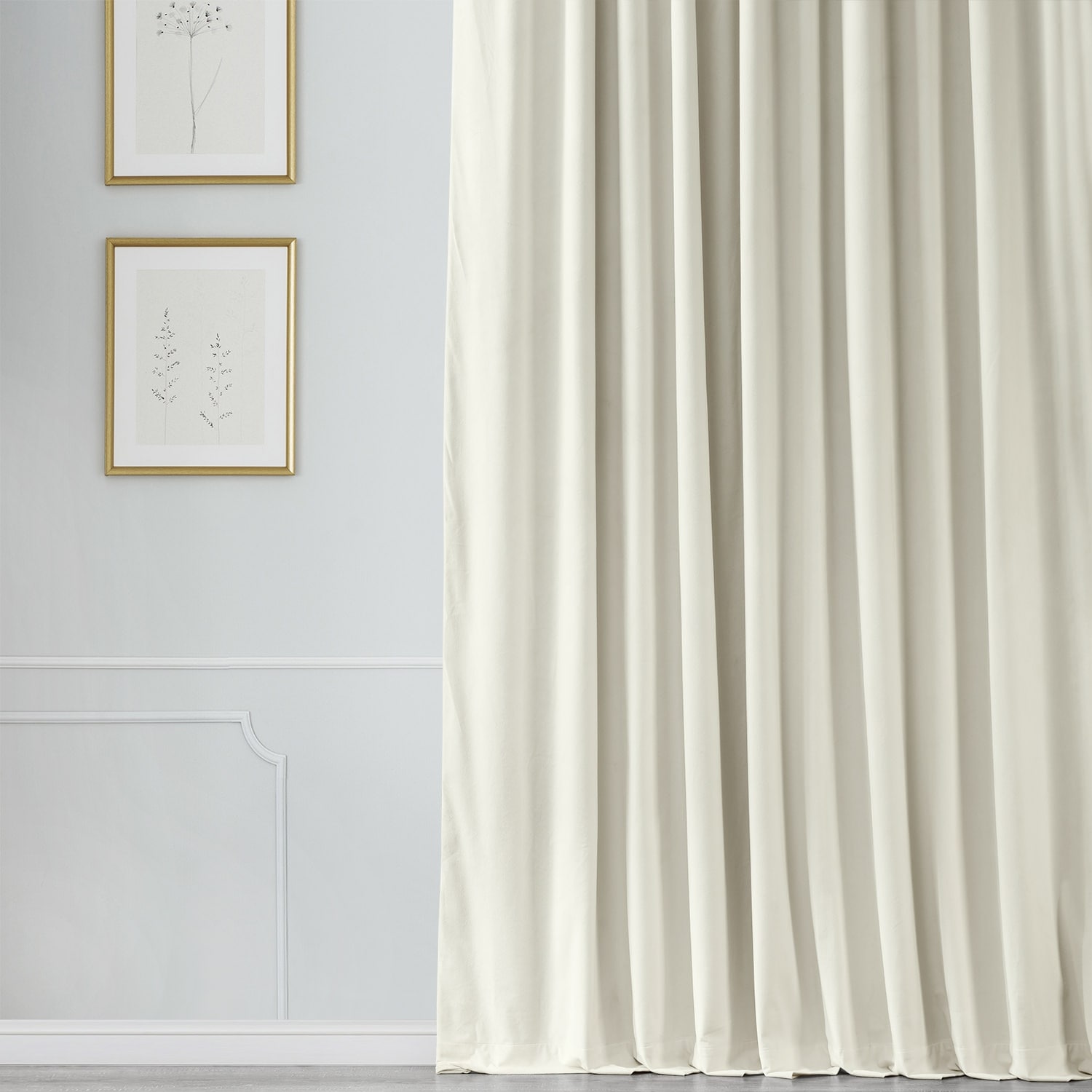 Exclusive Fabrics Off White Velvet Blackout Extra Wide Curtain Panel On Sale Overstock 7972390 Exclusive Fabrics Off White Velvet Blackout Extra Wide Curtain Panel On Sale Overstock 7972390