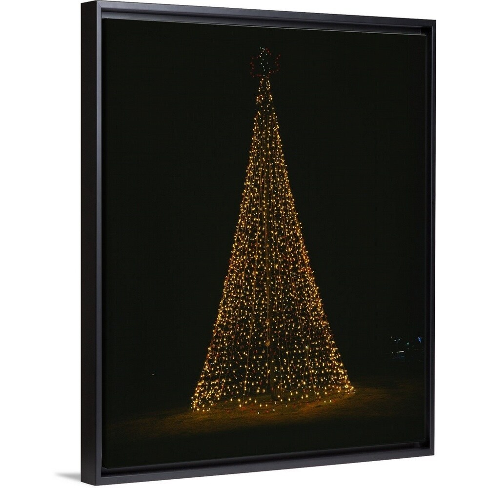 Close Up Of A Christmas Tree Lit At Night Tempe Maricopa County Arizona Multi Color